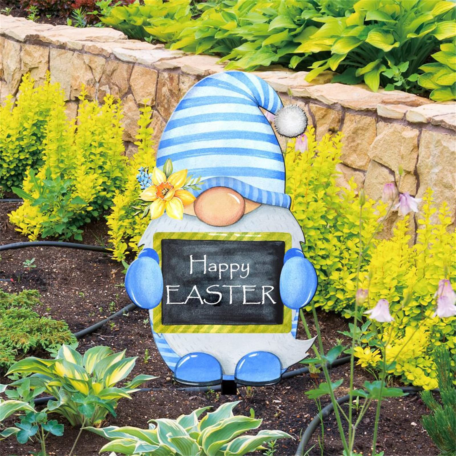 DINSOAVR Gnomes Yard Signs Gnomes Eggs Yard Signs With Stakes For Day Large Outdoor Garden Decorations