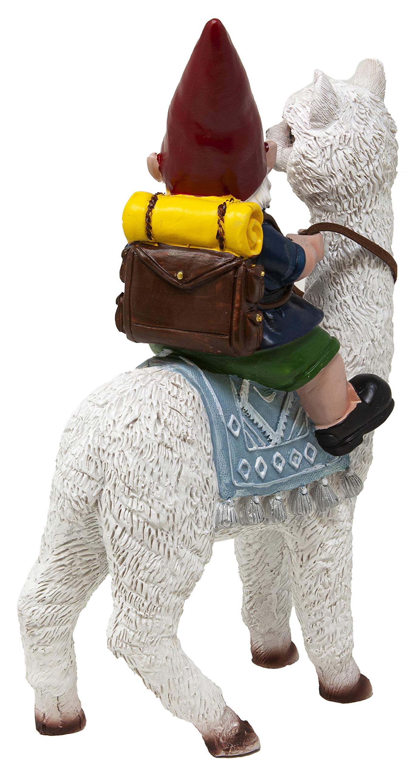 Funny Guy Mugs Gnome and a Llama Statue- Indoor/Outdoor Garden Gnome Sculpture for Patio, Yard or Lawn