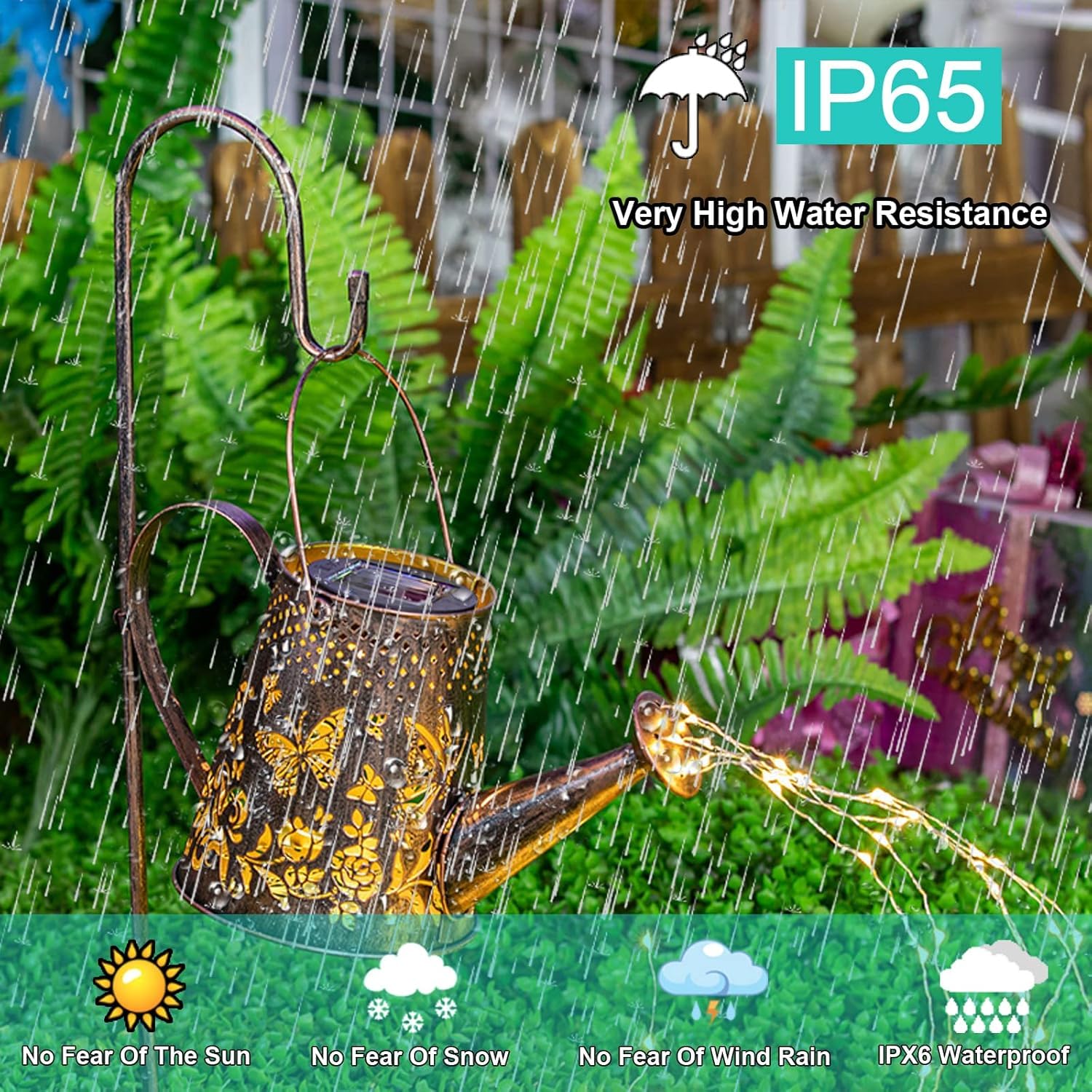 ACUYE Solar Butterfly Garden Lights, Waterproof 36 LED String Lights, Solar Outdoor Decorations Ornaments for Garden Patio Porch Yard