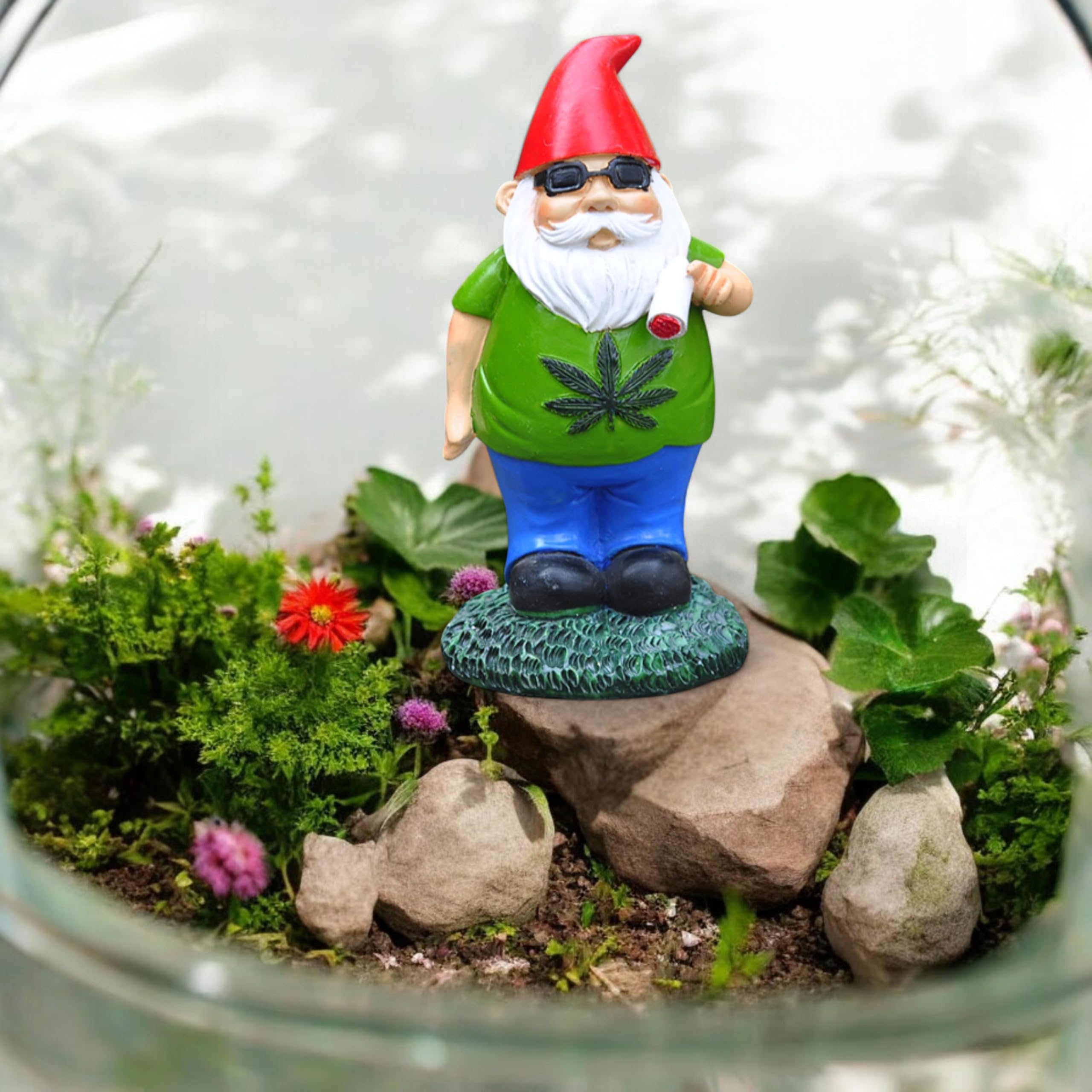Homedy Crafts Naughty Gnome Smoking Weed Statue (Smoke Weed)