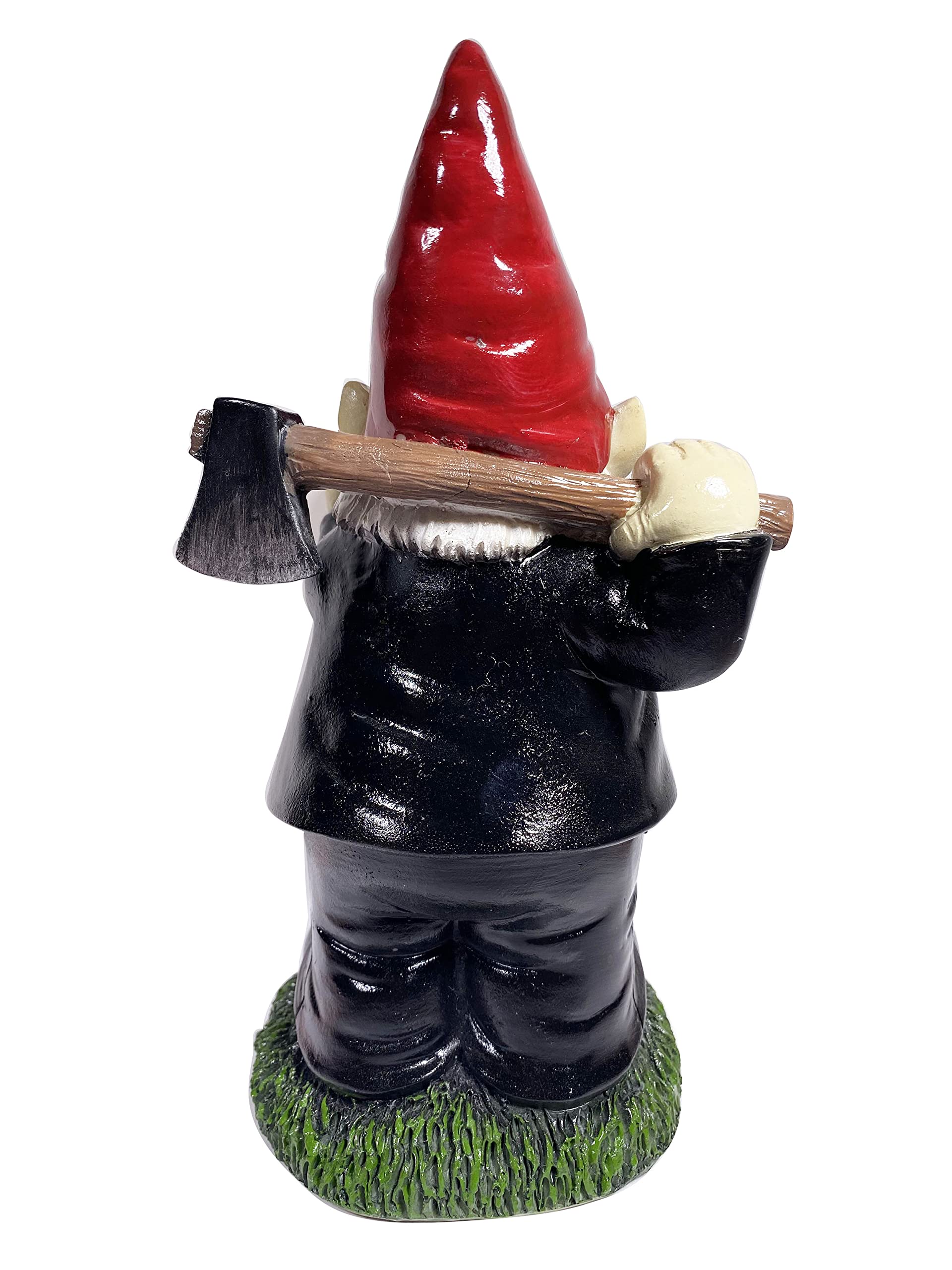 Garden Gnome,MIMACHI Garden Gnome with Axe 10" Tall, Garden Gnomes Outdoor Funny, Gangster Gnome Statue Garden Axe Funny Garden Decoration for Lawn Yard Patio