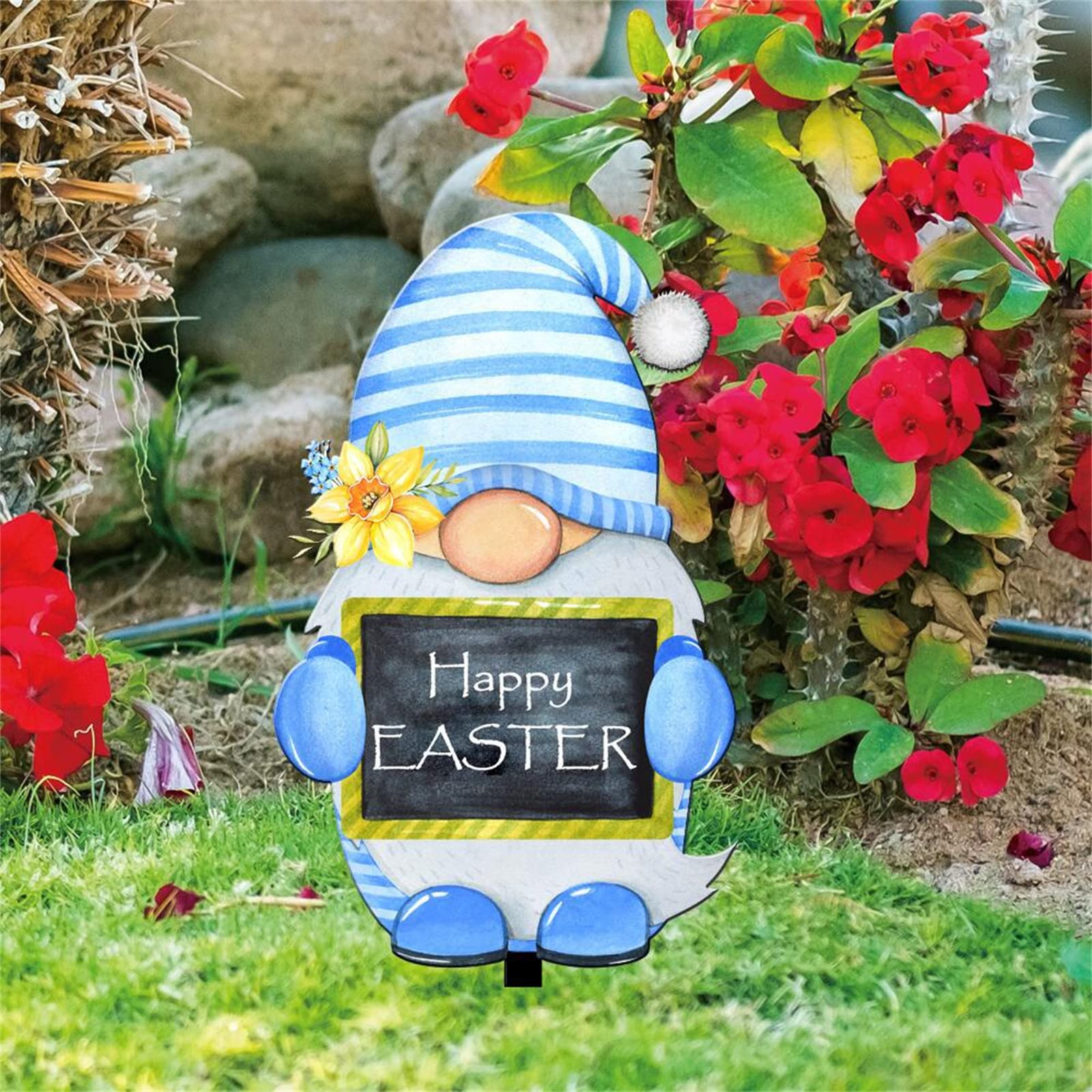 DINSOAVR Gnomes Yard Signs Gnomes Eggs Yard Signs With Stakes For Day Large Outdoor Garden Decorations