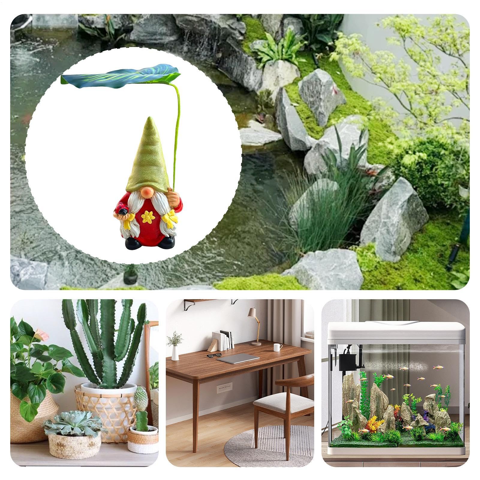 Yard Gnomes | Outdoor Gnomes Garden Decorations - 6.5inch Resin Figurines Ornaments for Landscaping Pond Front Patio Beach Indoor Outside Porch Christmas Pool Flowerbed