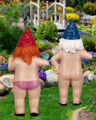 BBdis 2 PCS Garden Gnomes, 4.7 Inch Naughty Garden Gnome Funny Gnomes Statue for Home Indoor or Outdoor Lawn Gnome Decorations Housewarming Halloween