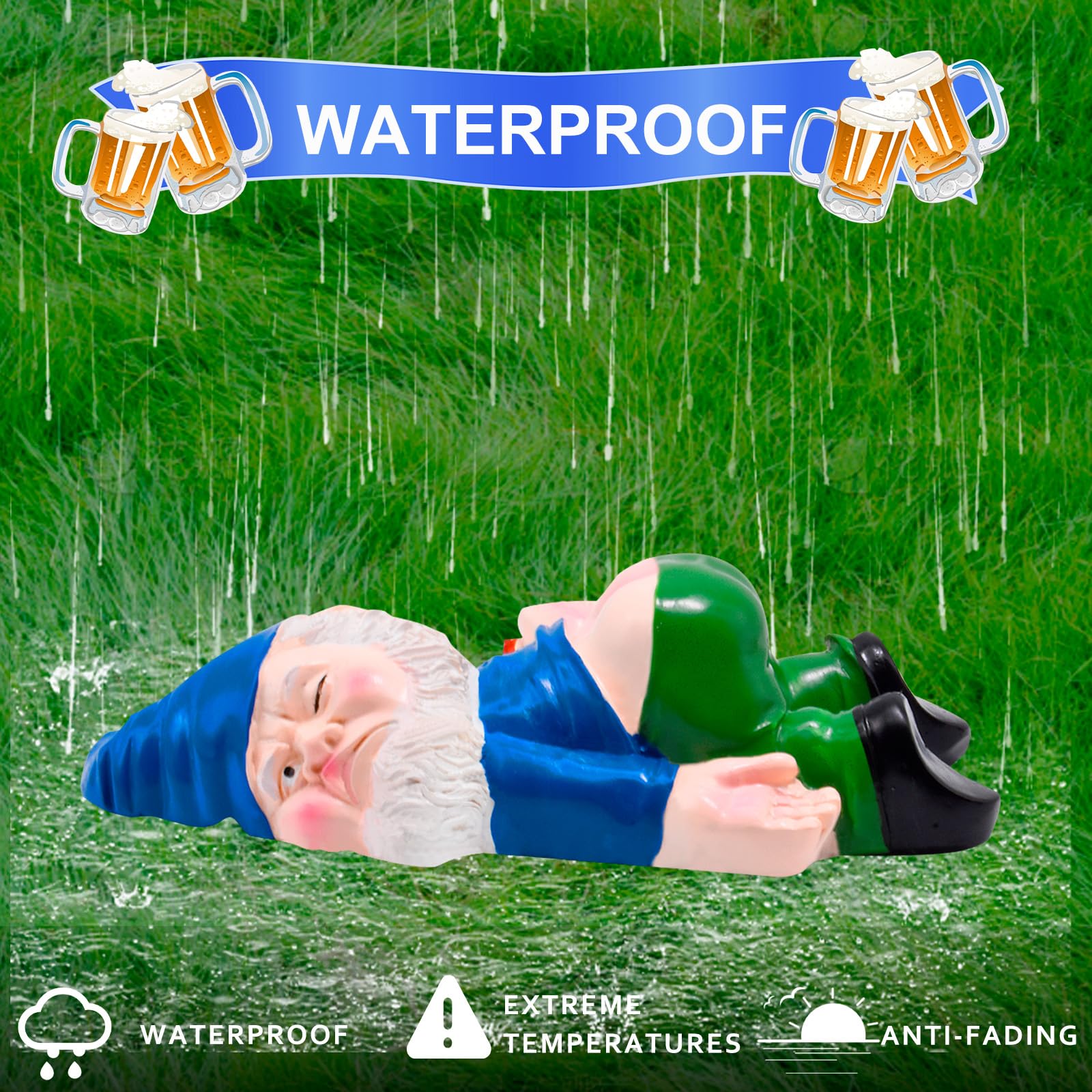 Funny Drunk Garden Gnomes Outdoor Creative Gnomes Statues Garden Gnome Crafts Garden Decor Funny Resin Statues