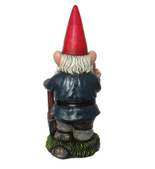 World Of Wonders Naughty Garden Gnome with Axe Flipping Bird Statue
