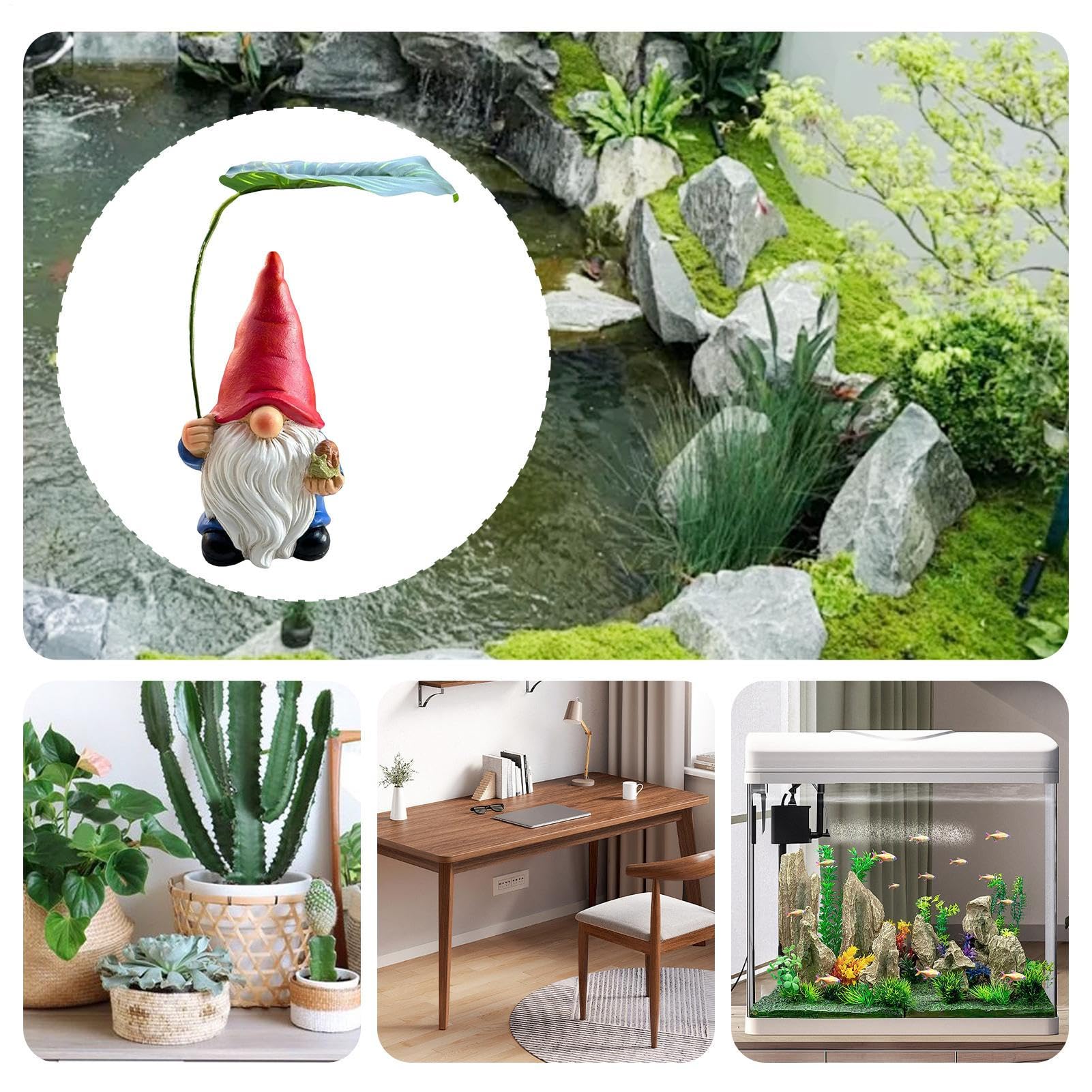 Bexdug Garden Gnome Statues - Outdoor Gnomes Garden Decorations | 6.5inch Resin Figurines Naughty Halloween Christmas Landscaping Indoor Pond Pool Patio Porch Flowerbed Beach