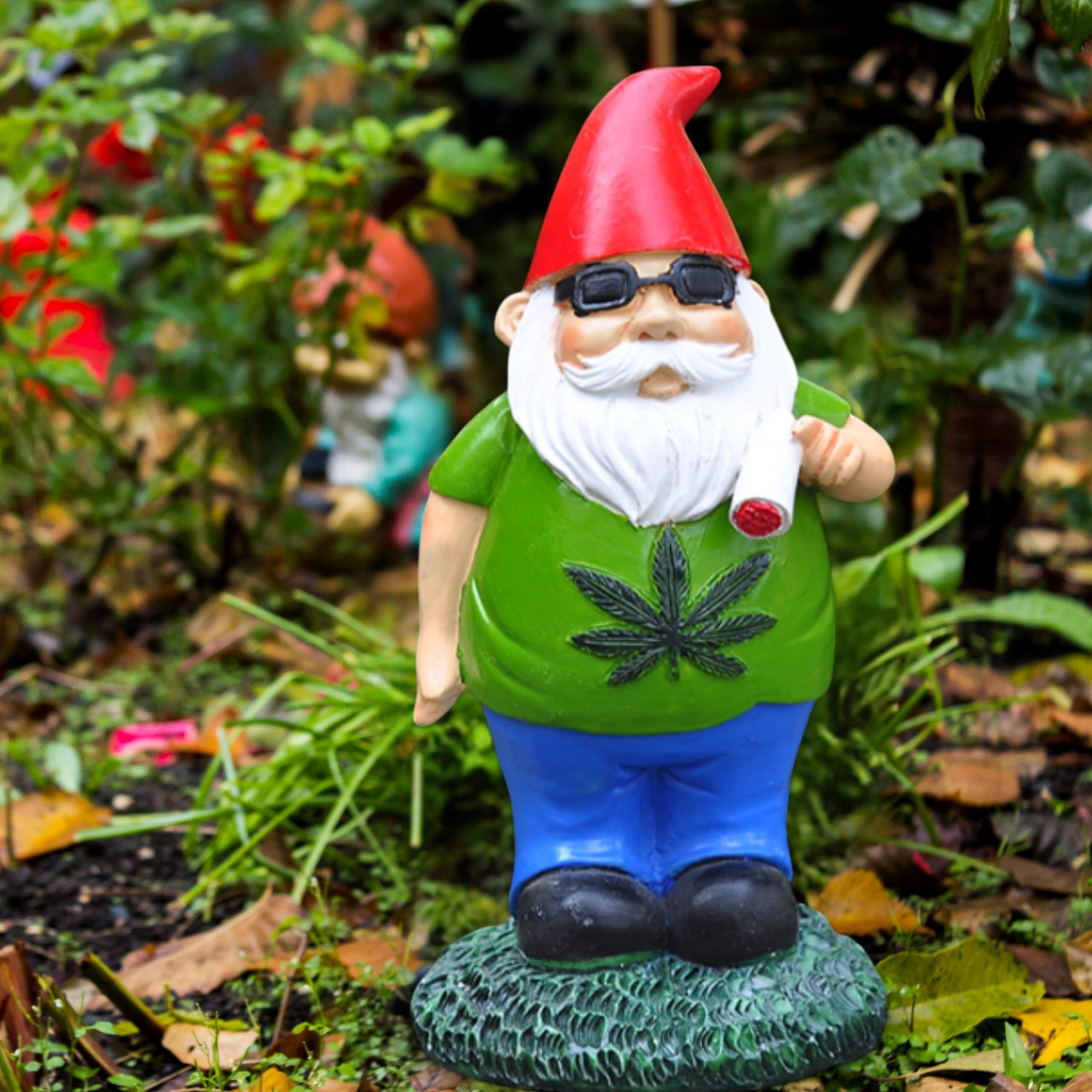 Homedy Crafts Naughty Gnome Smoking Weed Statue (Smoke Weed)