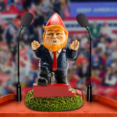 BigMouth Funny Outdoor Garden Gnomes Orange Overlord Wall Building Presidential Statue Decor
