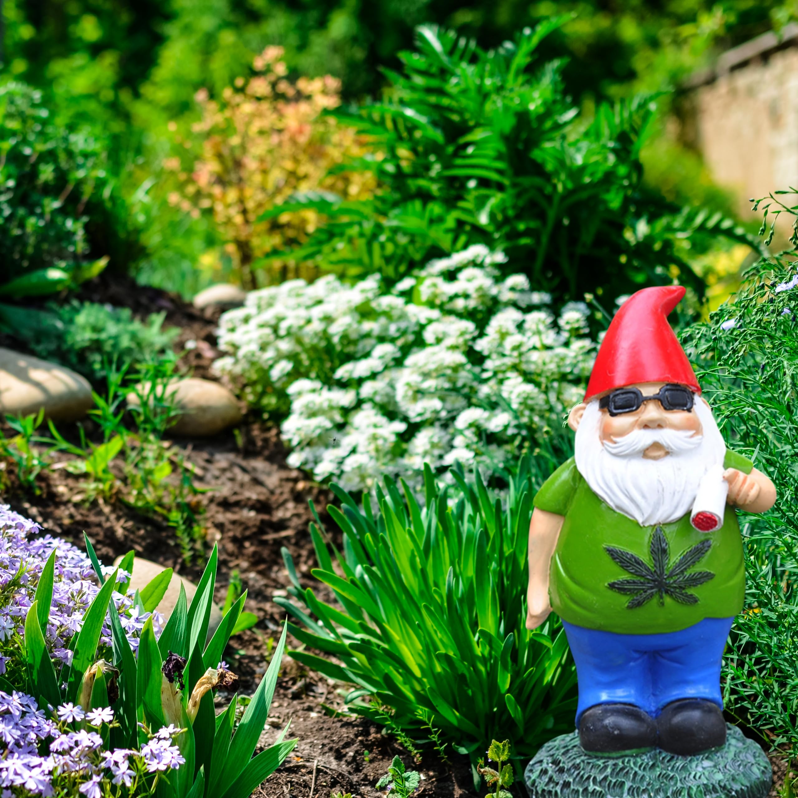 Homedy Crafts Naughty Gnome Smoking Weed Statue (Smoke Weed)