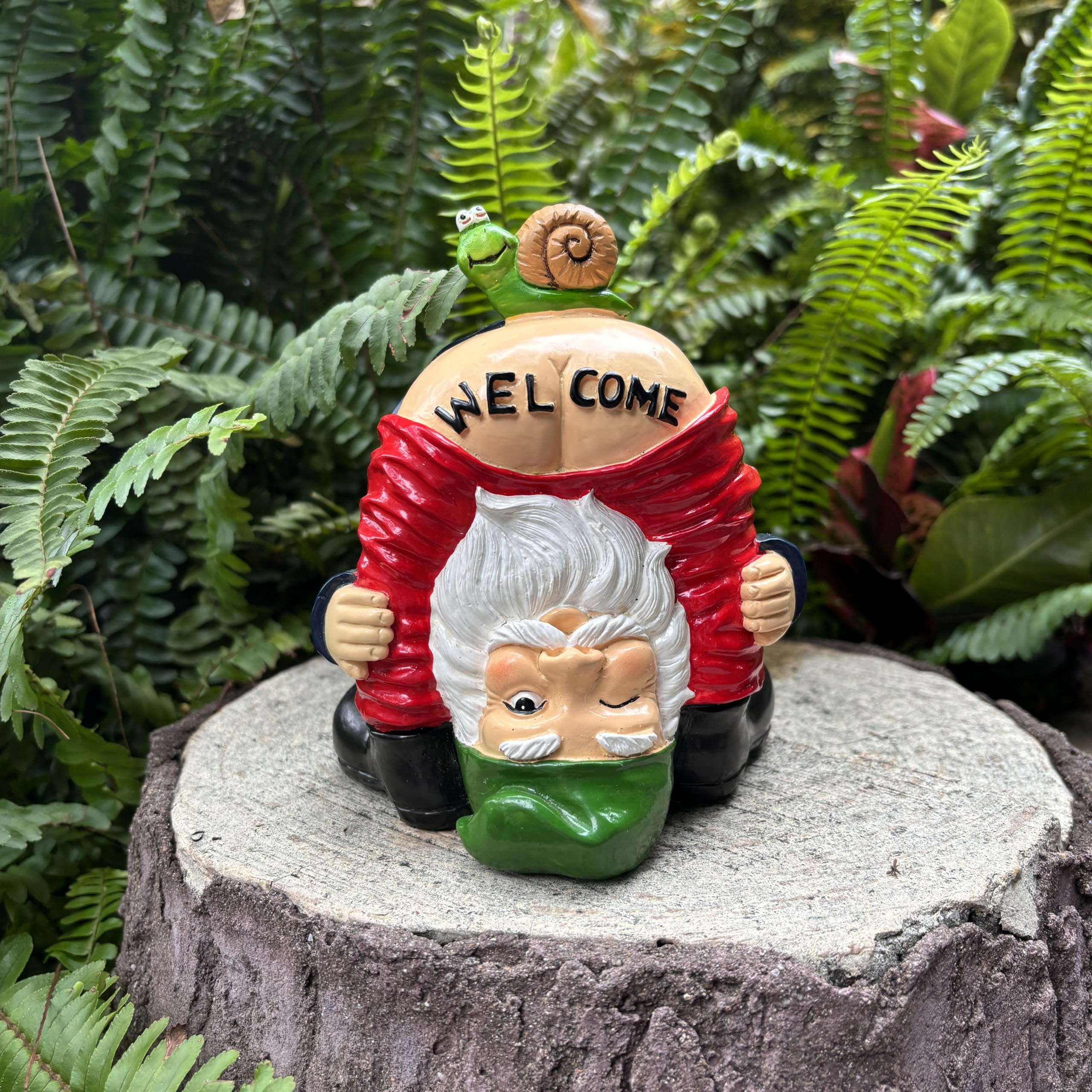 Yaoemei Bare Buttocks Welcome Garden Gnome Statue, Funny Naughty Gnomes Welcome Dwarf Garden Sculpture Decor, Home Indoor Outdoor Patio Yard Lawn Porch Decor, Ornaments Gifts