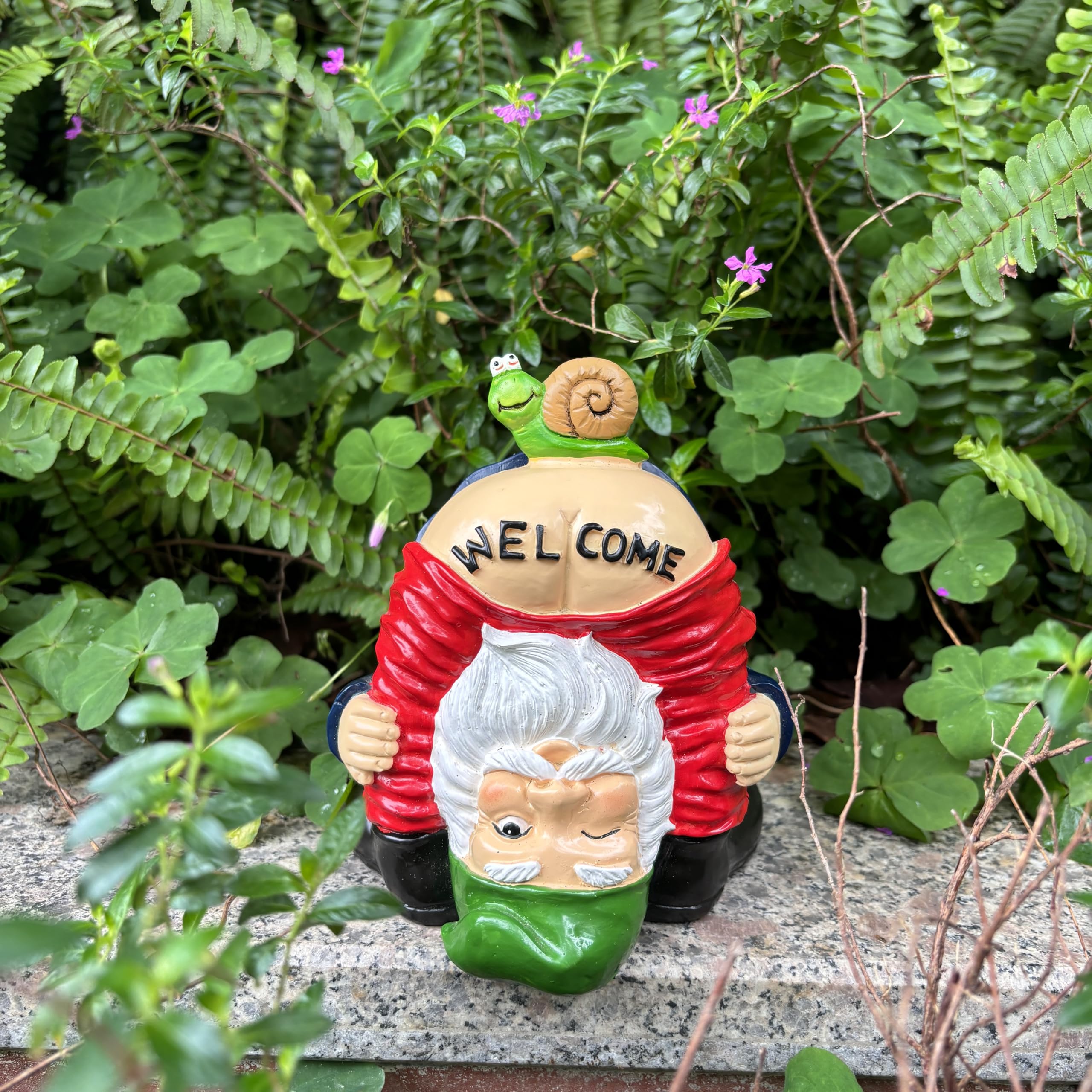 Yaoemei Bare Buttocks Welcome Garden Gnome Statue, Funny Naughty Gnomes Welcome Dwarf Garden Sculpture Decor, Home Indoor Outdoor Patio Yard Lawn Porch Decor, Ornaments Gifts