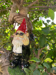 Garden Gnome,MIMACHI Garden Gnome with Axe 10" Tall, Garden Gnomes Outdoor Funny, Gangster Gnome Statue Garden Axe Funny Garden Decoration for Lawn Yard Patio