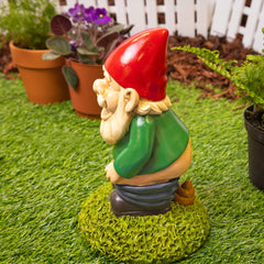 Kwirkworks 9” Pooping Garden Gnome Statue – Hilarious Lawn Decoration for Outdoor Spaces – Durable All-Weather Resin Yard Ornament – Unique Gag Gift & Funny Garden Decor