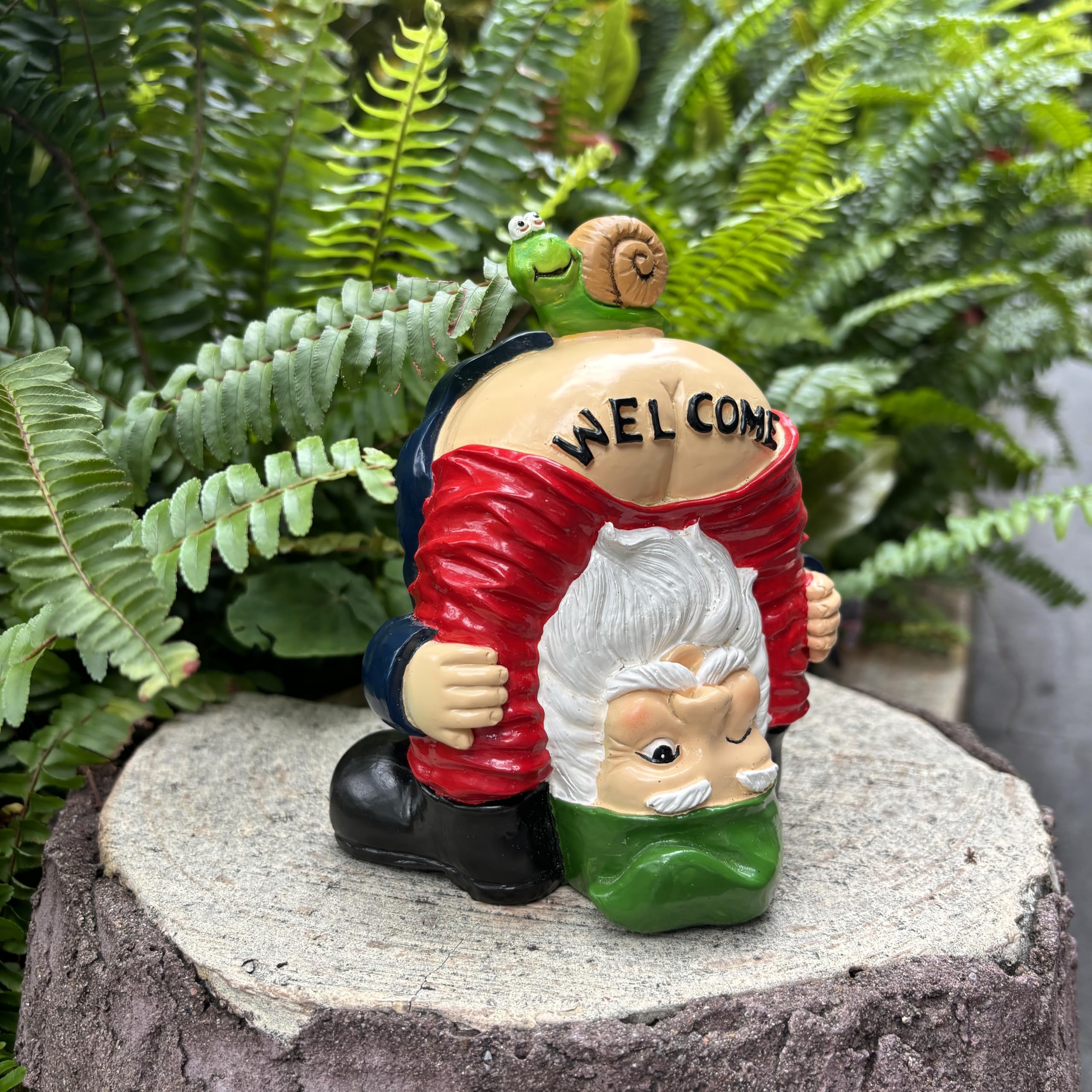 Yaoemei Bare Buttocks Welcome Garden Gnome Statue, Funny Naughty Gnomes Welcome Dwarf Garden Sculpture Decor, Home Indoor Outdoor Patio Yard Lawn Porch Decor, Ornaments Gifts